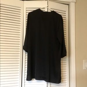 NWT- Long Sleeved Front Tie Mini Silk Dress